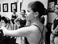 C class dancers preapre to make their way across the studio floor performing different ballet moves at the New Bedford Ballet studio on Purchast Street in the north end of New Bedford.   [ PETER PEREIRA/THE STANDARD-TIMES/SCMG ]